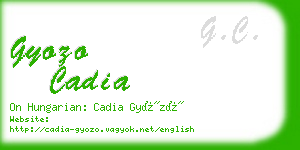 gyozo cadia business card